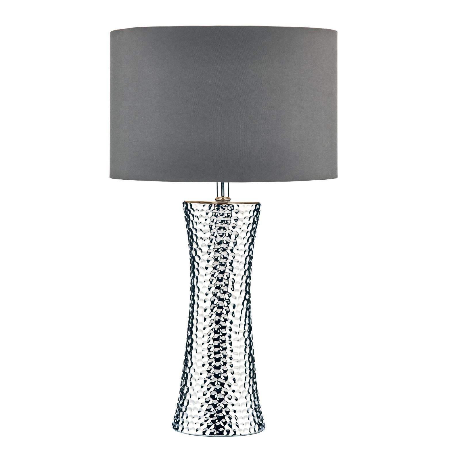 Bokara Table Lamps Silver With Shade