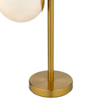 Bombazine 2 Light Table Lamps Natural Brass Opal Glass