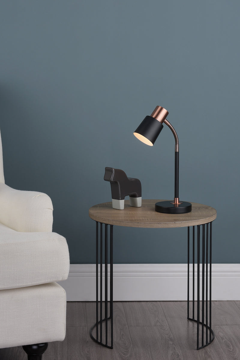 Bond Task Table Lamp Black Copper