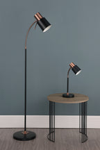 Bond Task Floor Lamp Black Copper