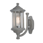 Brompton Outdoor Wall Light Matt Grey Glass IP43