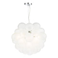 Bubbles 6 Light Pendant Polished Chrome Frosted Glass