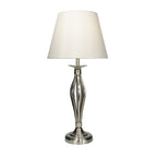 Bybliss Table Lamp Satin Chrome With Shade