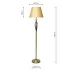 Bybliss Floor Lamp Antique Brass With Shade