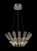 Franklite Beatrice LED Pendant Light Bronze Crystal Glass 550mm
