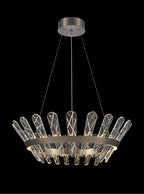 Franklite Beatrice LED Pendant Light Bronze Crystal Glass 750mm