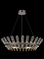 Franklite Beatrice LED Pendant Light Bronze Crystal Glass 950mm
