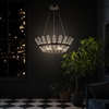 Franklite Beatrice LED Pendant Light Bronze Crystal Glass 750mm