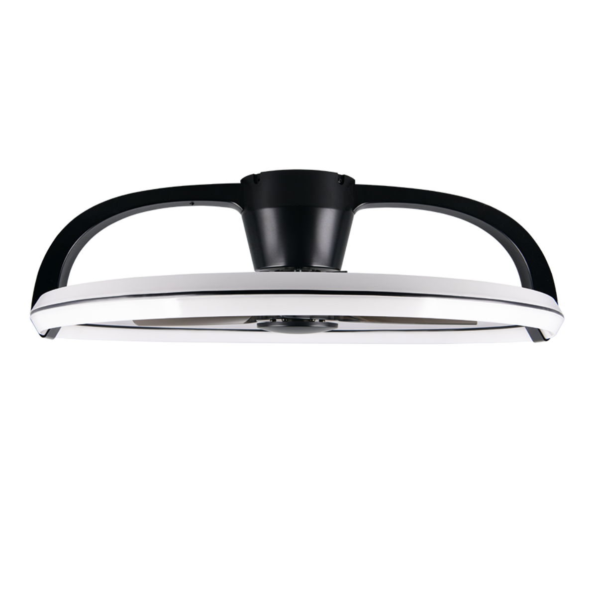 STOCKHOLM Large Black Ceiling Fan With RGB LED Ring