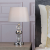 DAR Edith Touch Table Lamp Polished Chrome Glass with Shade