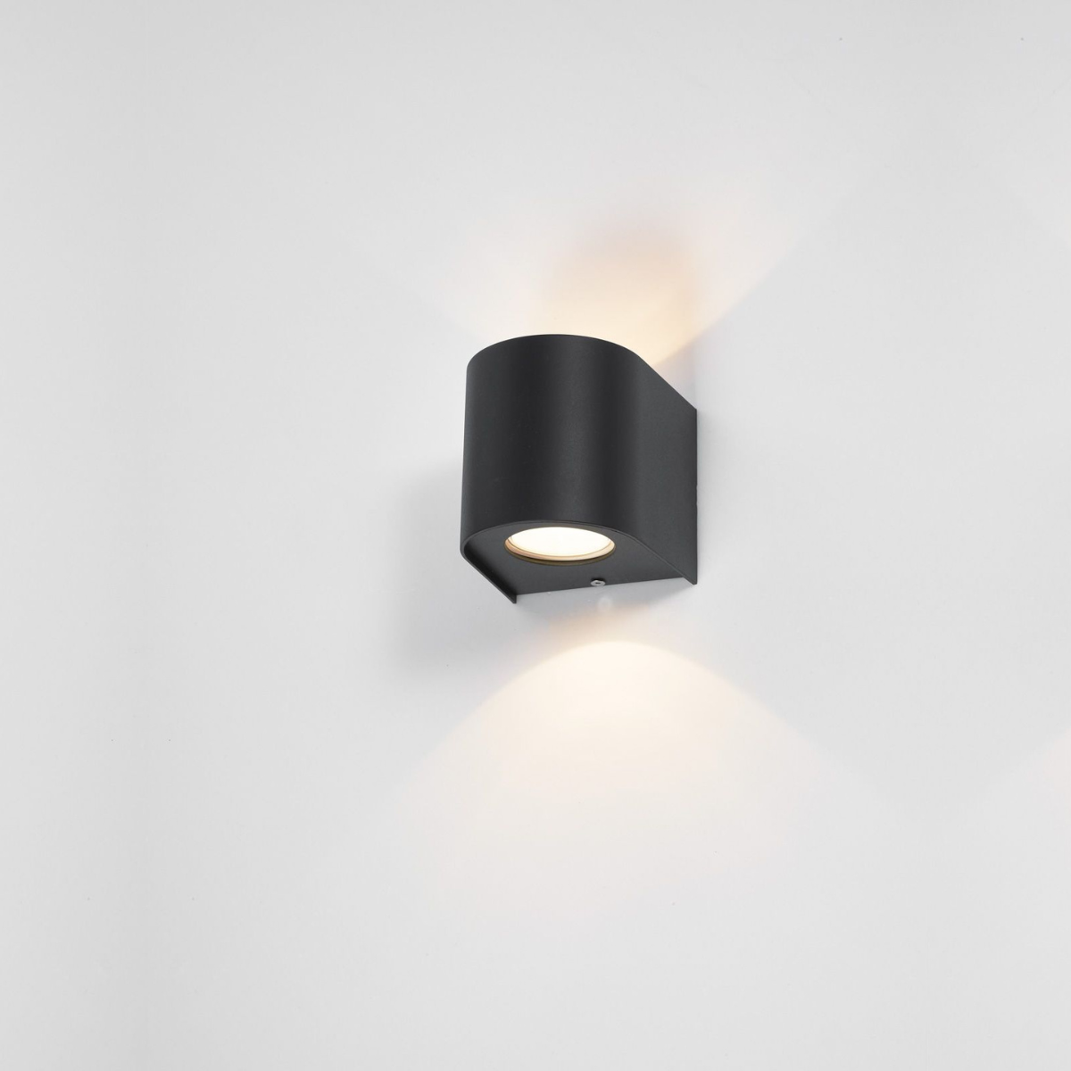 DAR Orville LED Outdoor Wall Light Matt Black Up Down IP44
