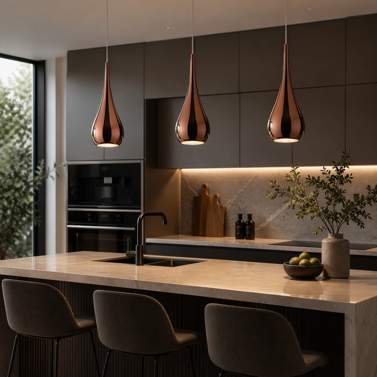 Westlite Maia 2 Copper Metal Pendant Light