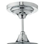 Caden Bathroom Semi Flush Polished Chrome Opal Glass IP44