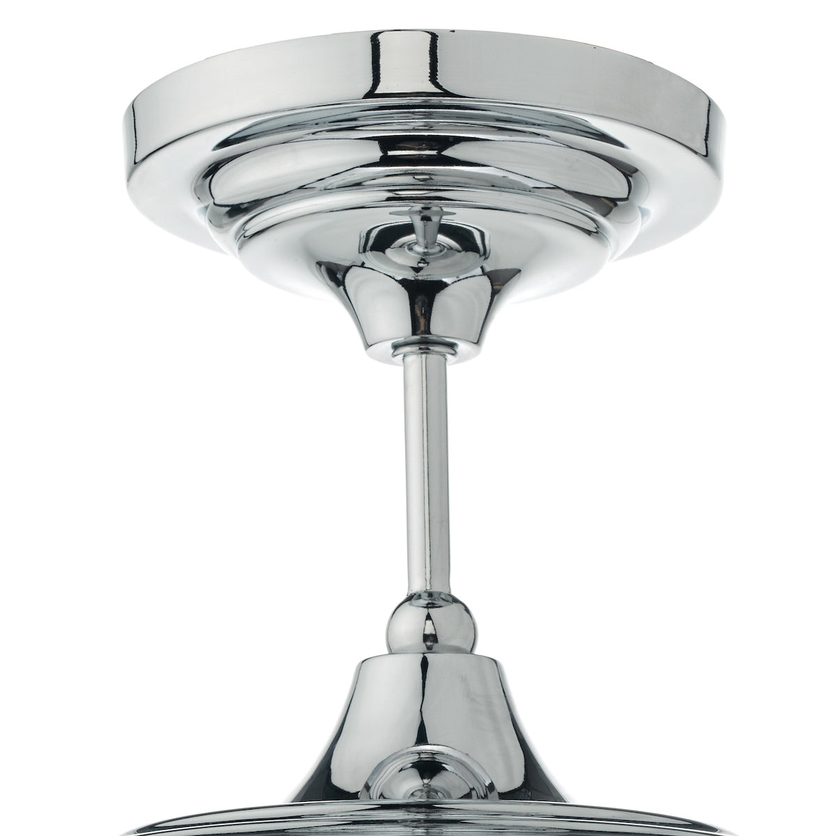 Caden Bathroom Semi Flush Polished Chrome Opal Glass IP44