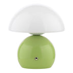 Caesar Rechargeable Table Lamp Green and Opal Glass LED