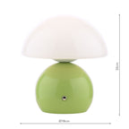 Caesar Rechargeable Table Lamp Green and Opal Glass LED