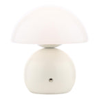 Caesar Rechargeable Table Lamp White and Opal Glass LED