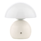 Caesar Rechargeable Table Lamp White and Opal Glass LED