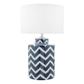 Caelan Table Lamps Blue & White Base Only