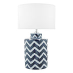 Caelan Table Lamps Blue & White Base Only