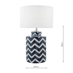 Caelan Table Lamps Blue & White Base Only