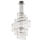 Camille 24-Light Chandelier: Glass Rod & Bead Cascade