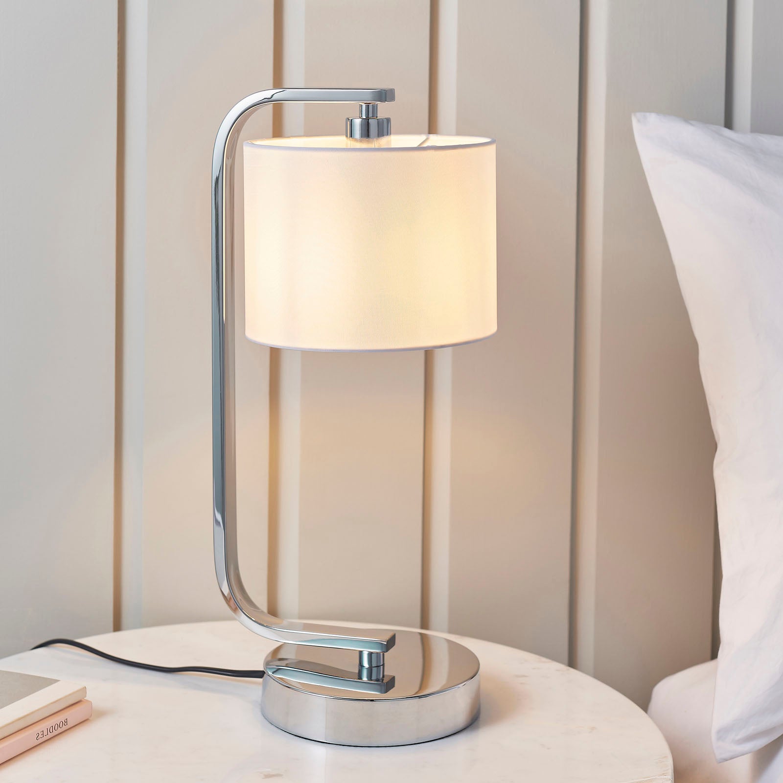 Canning 1-Light Chrome Table Lamp with Dimmer