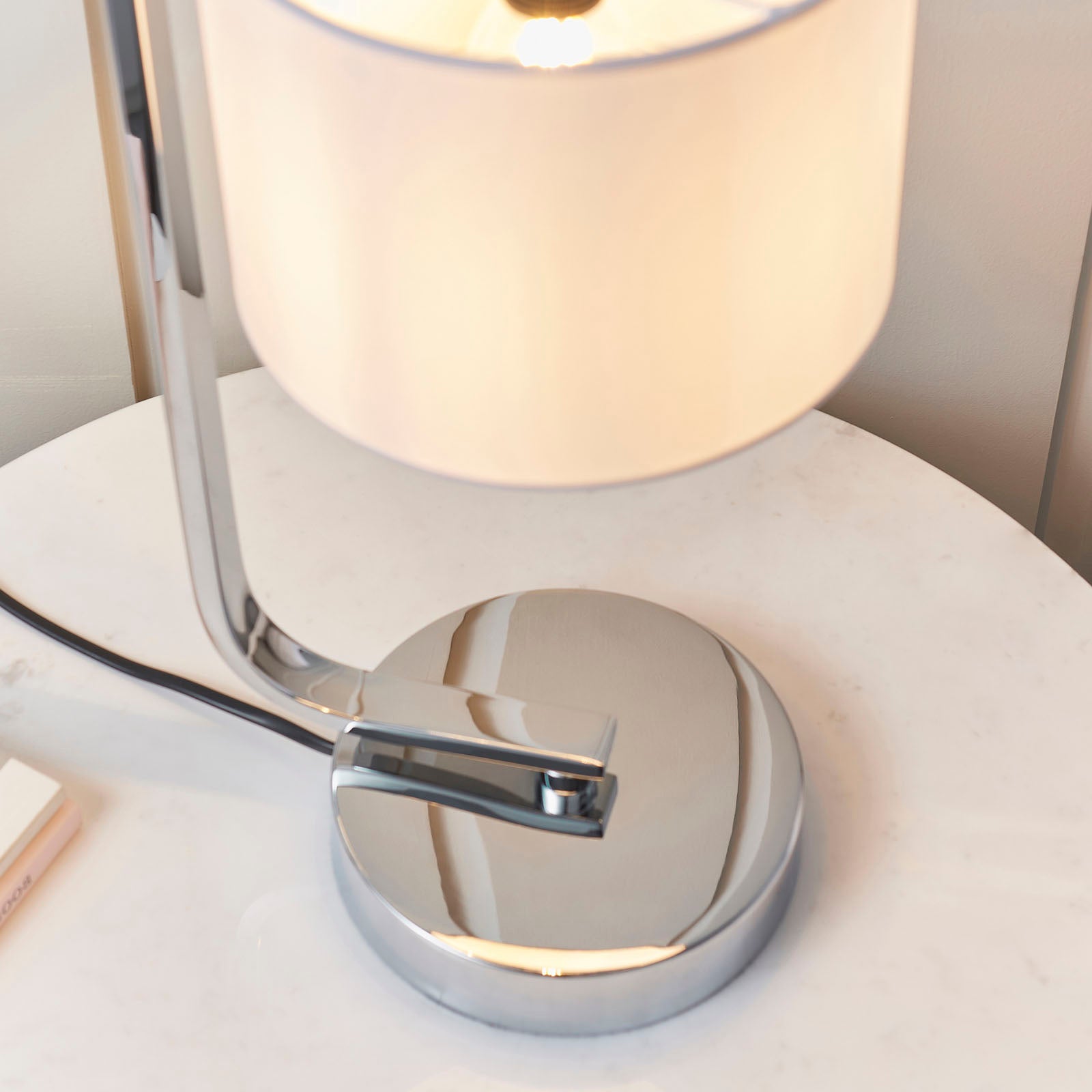 Canning 1-Light Chrome Table Lamp with Dimmer
