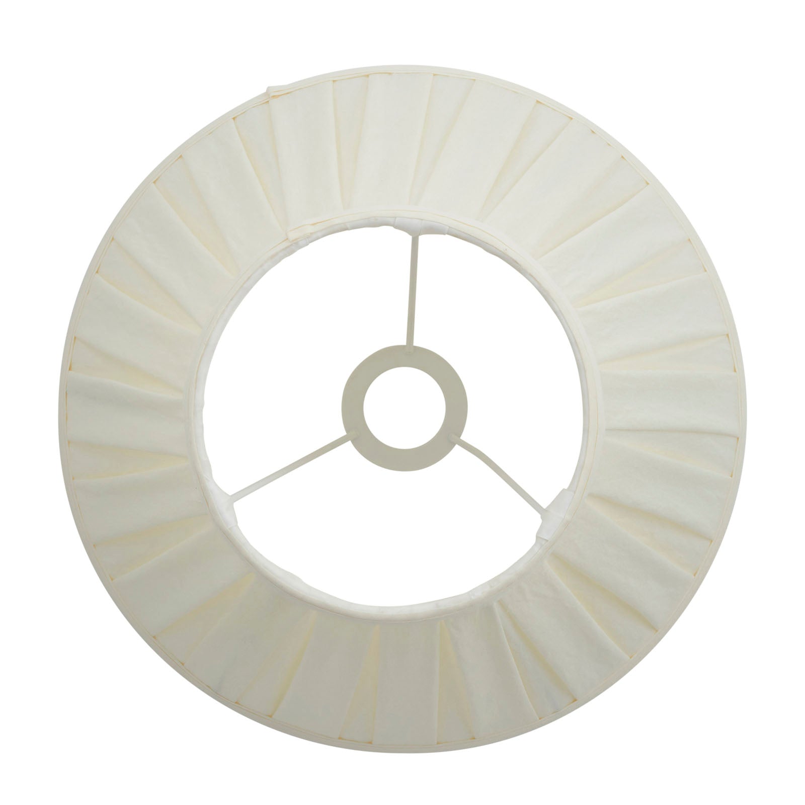 Carla 12-Inch Cream Fabric Drum Lamp Shade (Reducer Ring)
