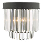 Celeus 2 Light Wall Light Anthracite & Crystal