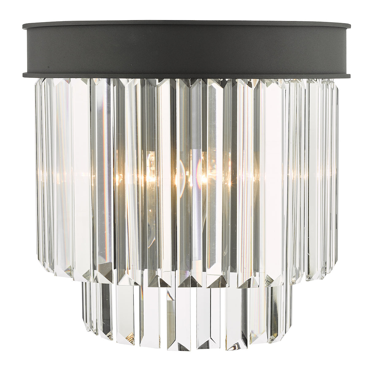Celeus 2 Light Wall Light Anthracite & Crystal