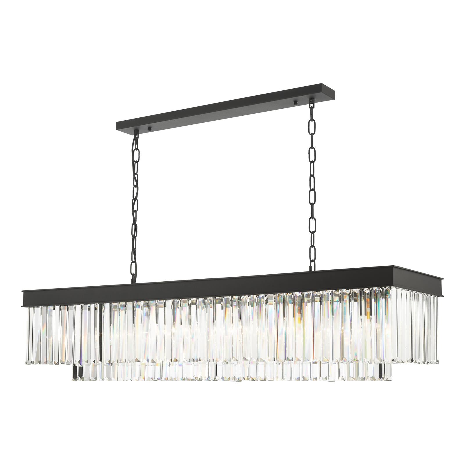 Celeus 6 Light Bar Pendant Anthracite & Crystal