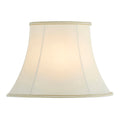 Celia 12-Inch Cream Fabric Bowed Oval Lamp Shade (Handmade)