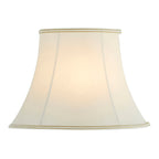 Celia 12-Inch Cream Fabric Bowed Oval Lamp Shade (Handmade)