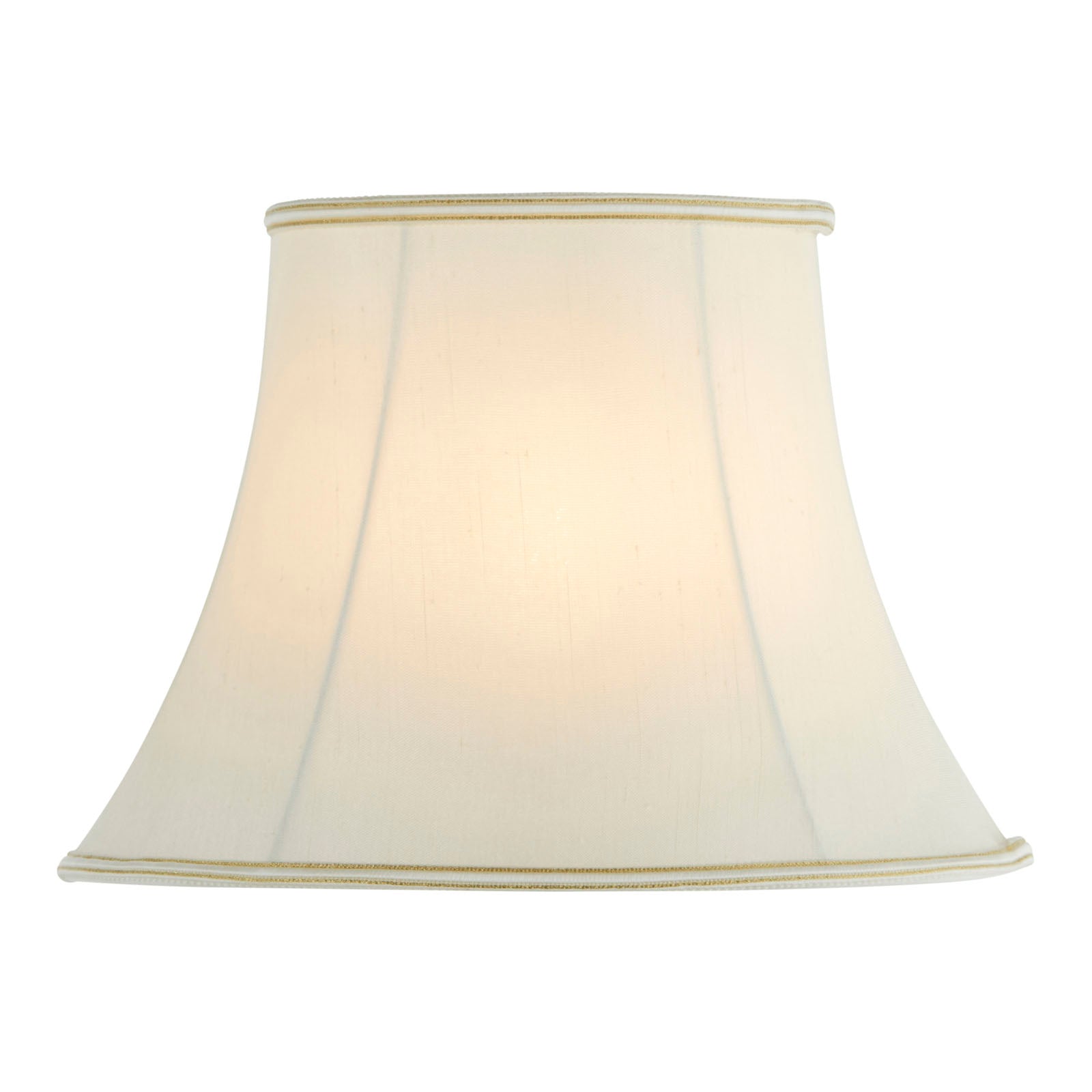 Celia 12-Inch Cream Fabric Bowed Oval Lamp Shade (Handmade)