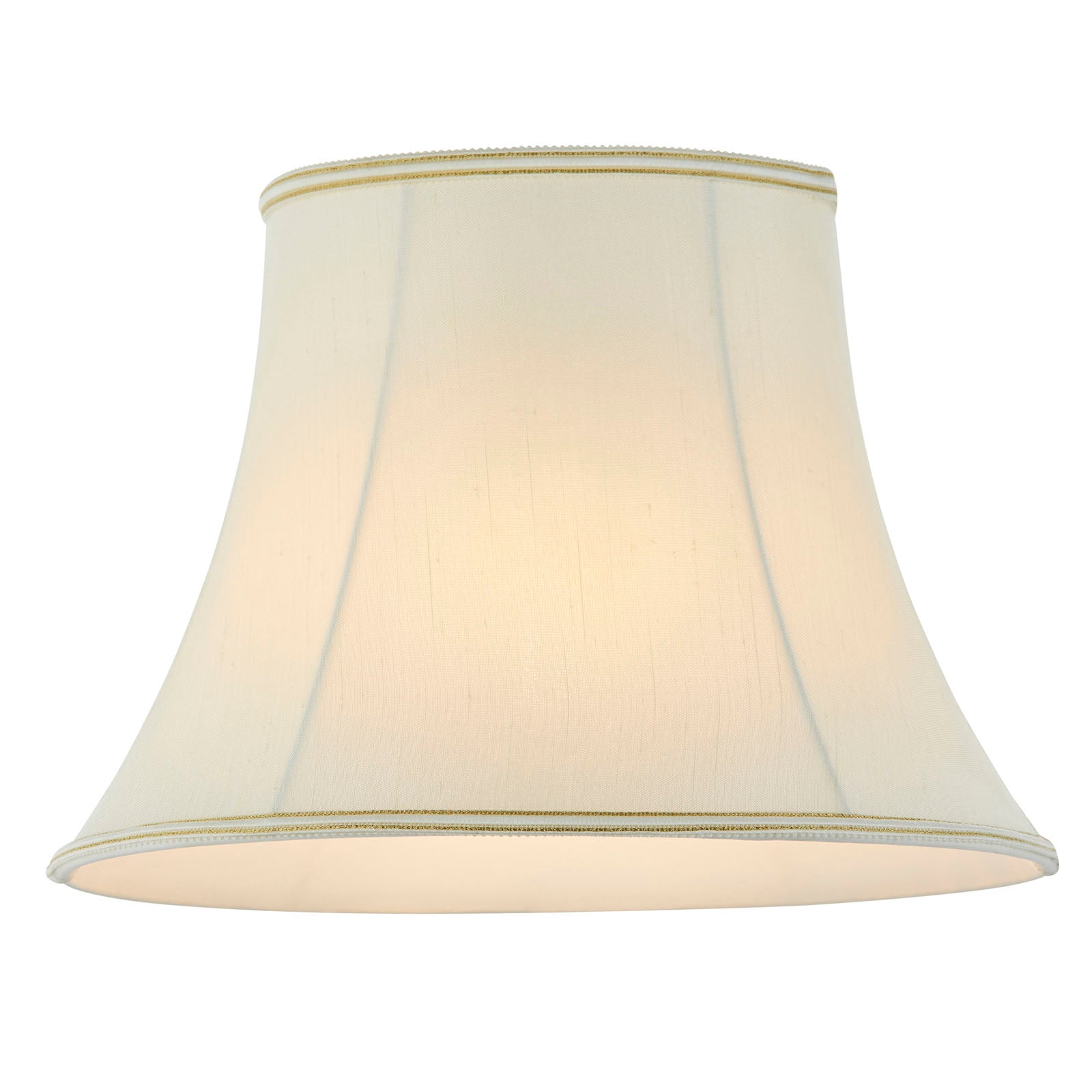Celia 12-Inch Cream Fabric Bowed Oval Lamp Shade (Handmade)