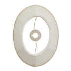 Celia 12-Inch Cream Fabric Bowed Oval Lamp Shade (Handmade)