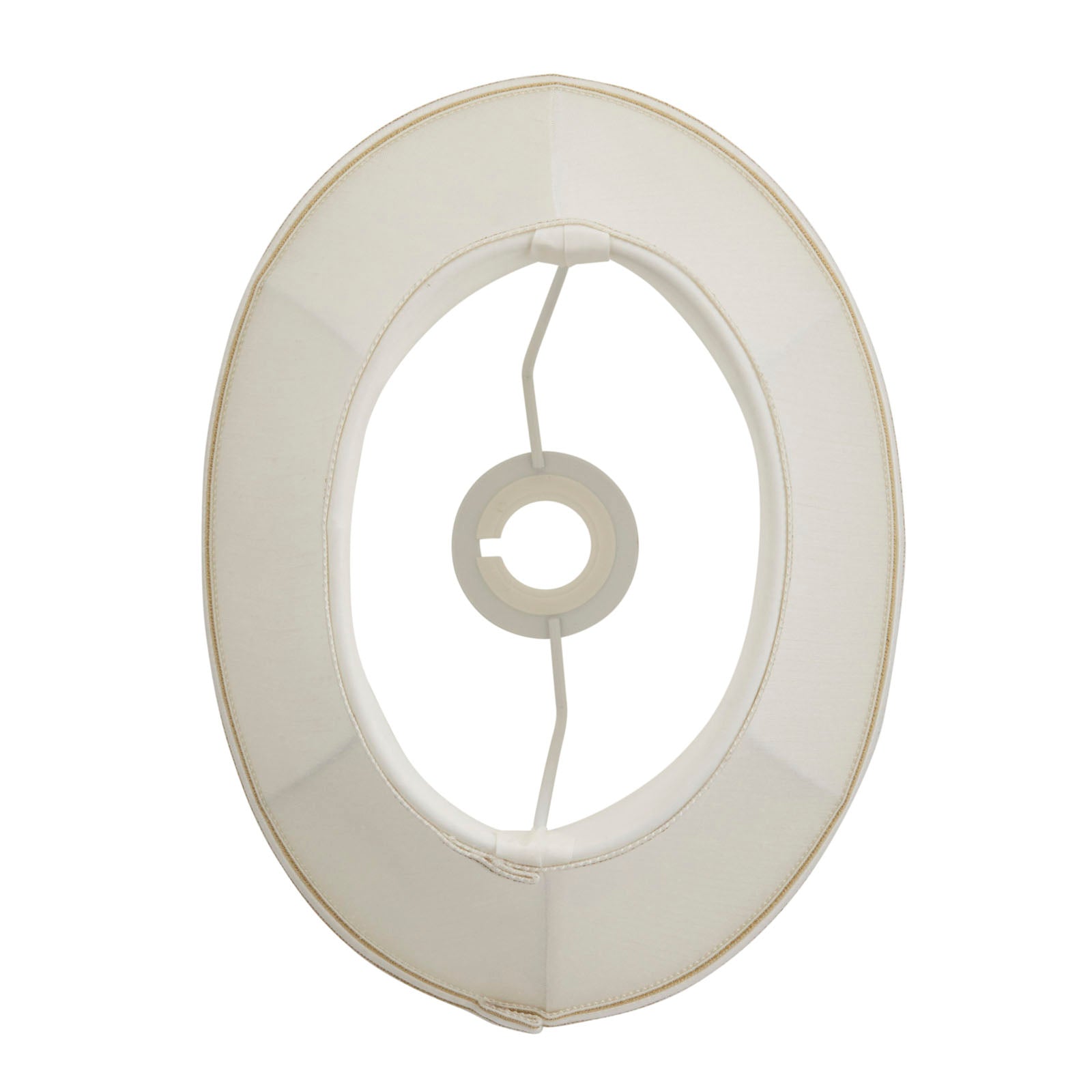 Celia 12-Inch Cream Fabric Bowed Oval Lamp Shade (Handmade)