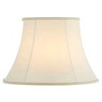 Celia 14-Inch Cream Fabric Bowed Oval Lamp Shade (Handmade)