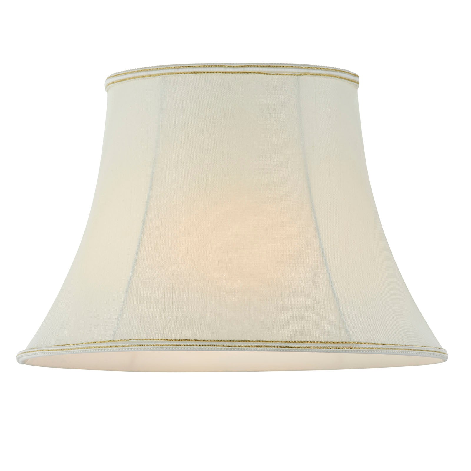 Celia 14-Inch Cream Fabric Bowed Oval Lamp Shade (Handmade)