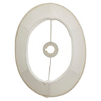 Celia 14-Inch Cream Fabric Bowed Oval Lamp Shade (Handmade)