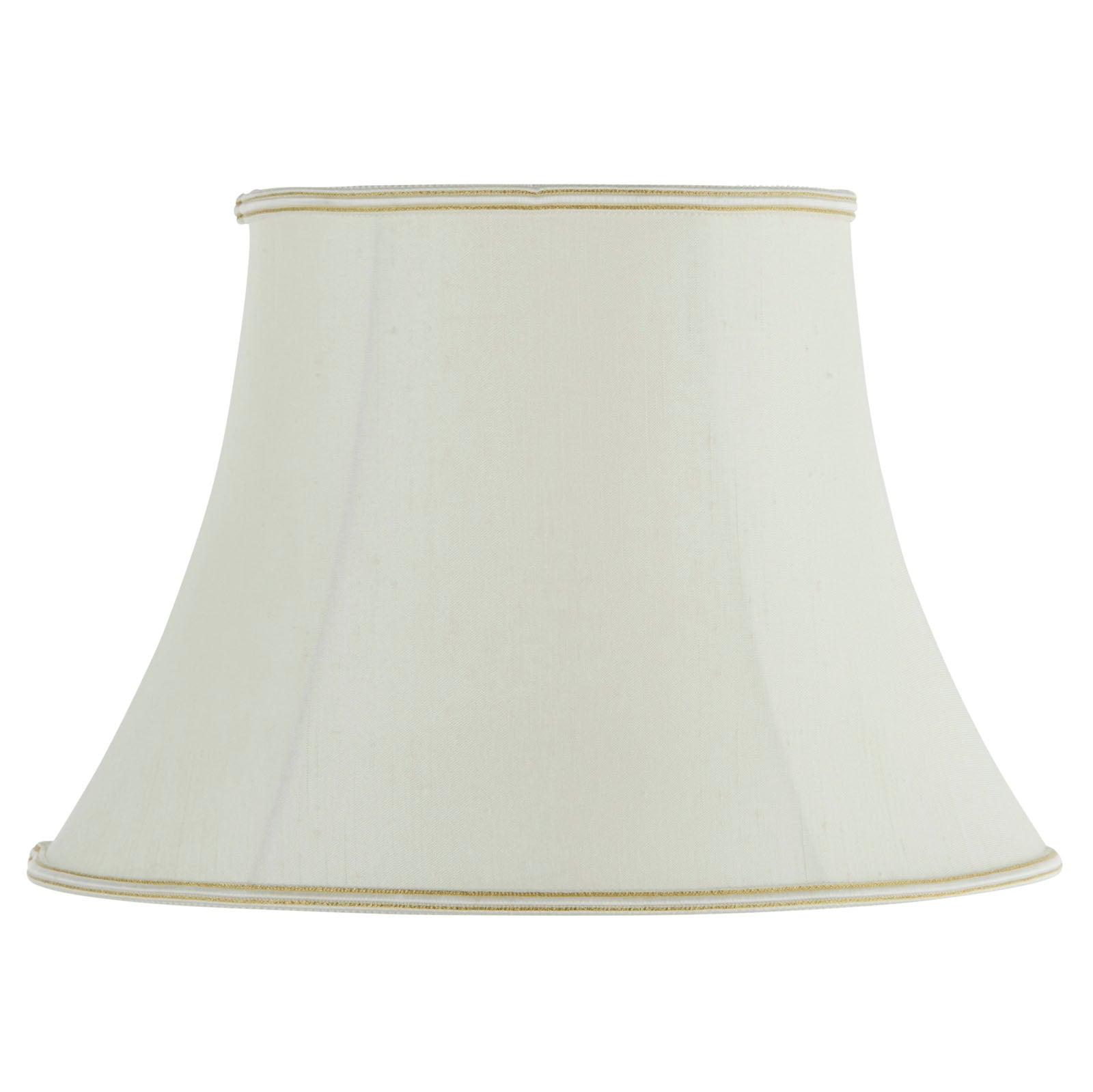 Celia 14-Inch Cream Fabric Bowed Oval Lamp Shade (Handmade)