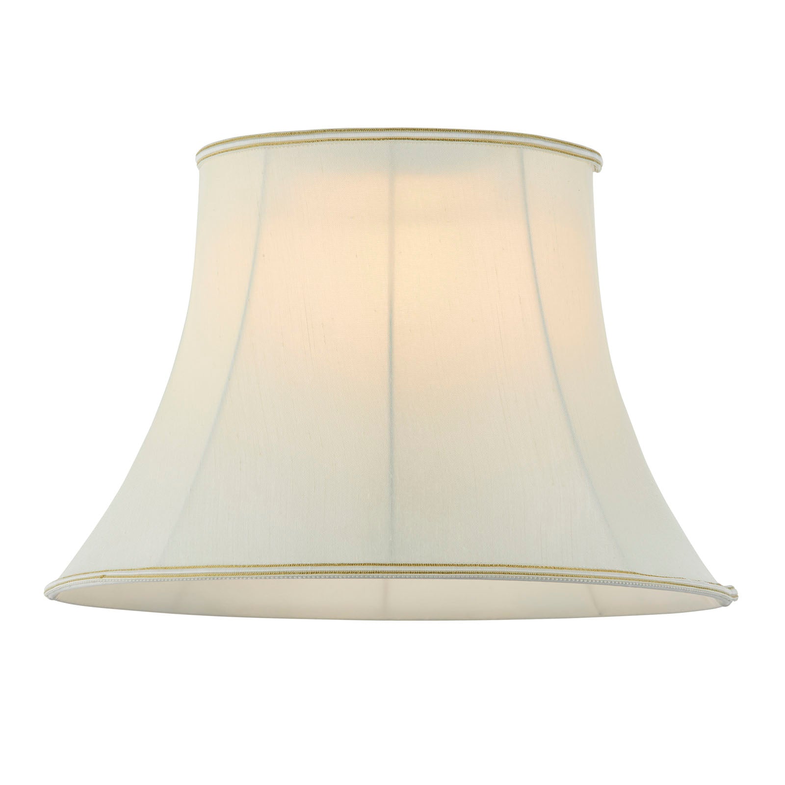 Celia 16-Inch Cream Fabric Bowed Oval Lamp Shade (Handmade)