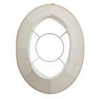 Celia 16-Inch Cream Fabric Bowed Oval Lamp Shade (Handmade)