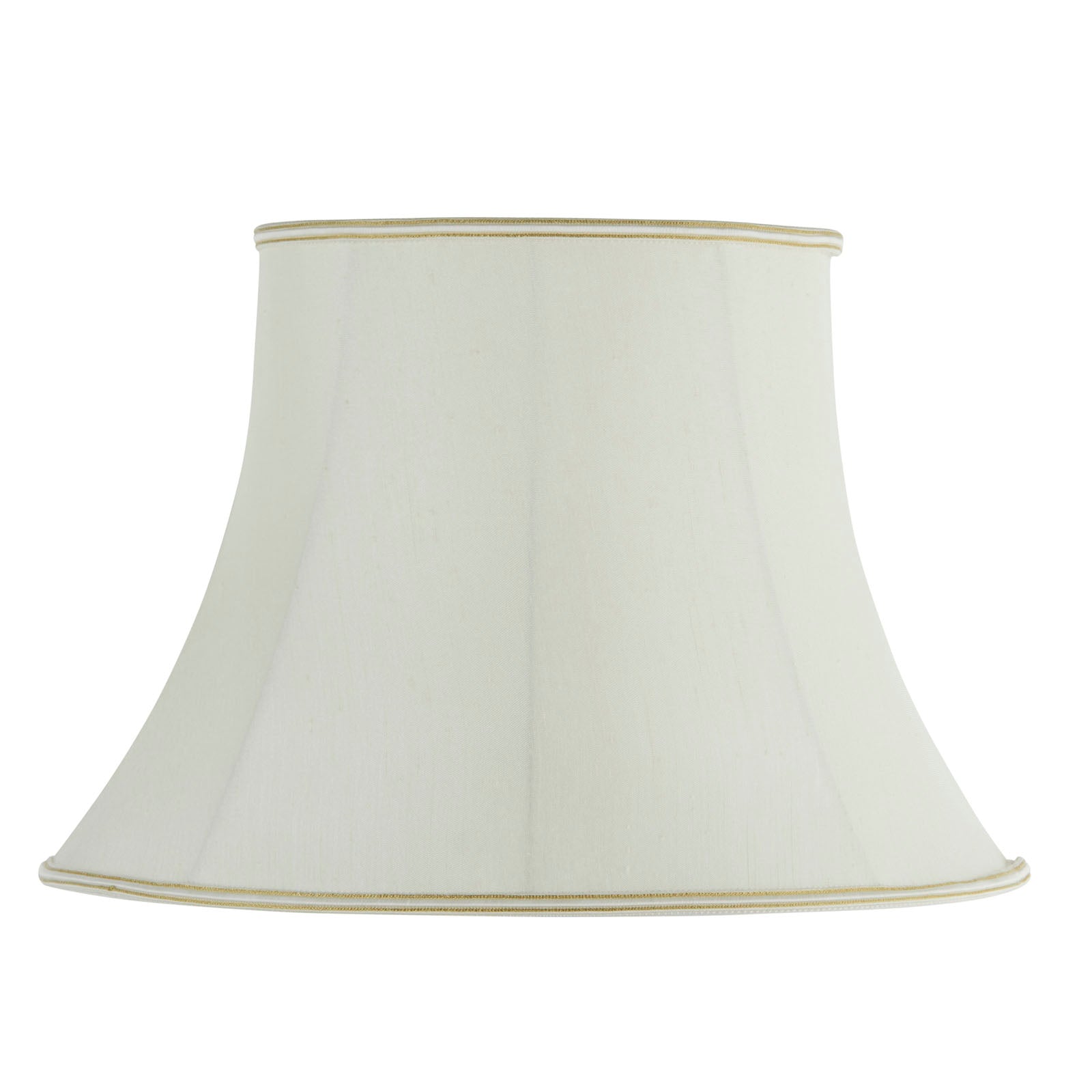 Celia 16-Inch Cream Fabric Bowed Oval Lamp Shade (Handmade)