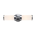 Century Bathroom 2 Light Wall Light Polished Chrome Opal Glass IP44