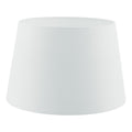 Cezanne White Faux Silk Tapered Drum Shade White 40cm