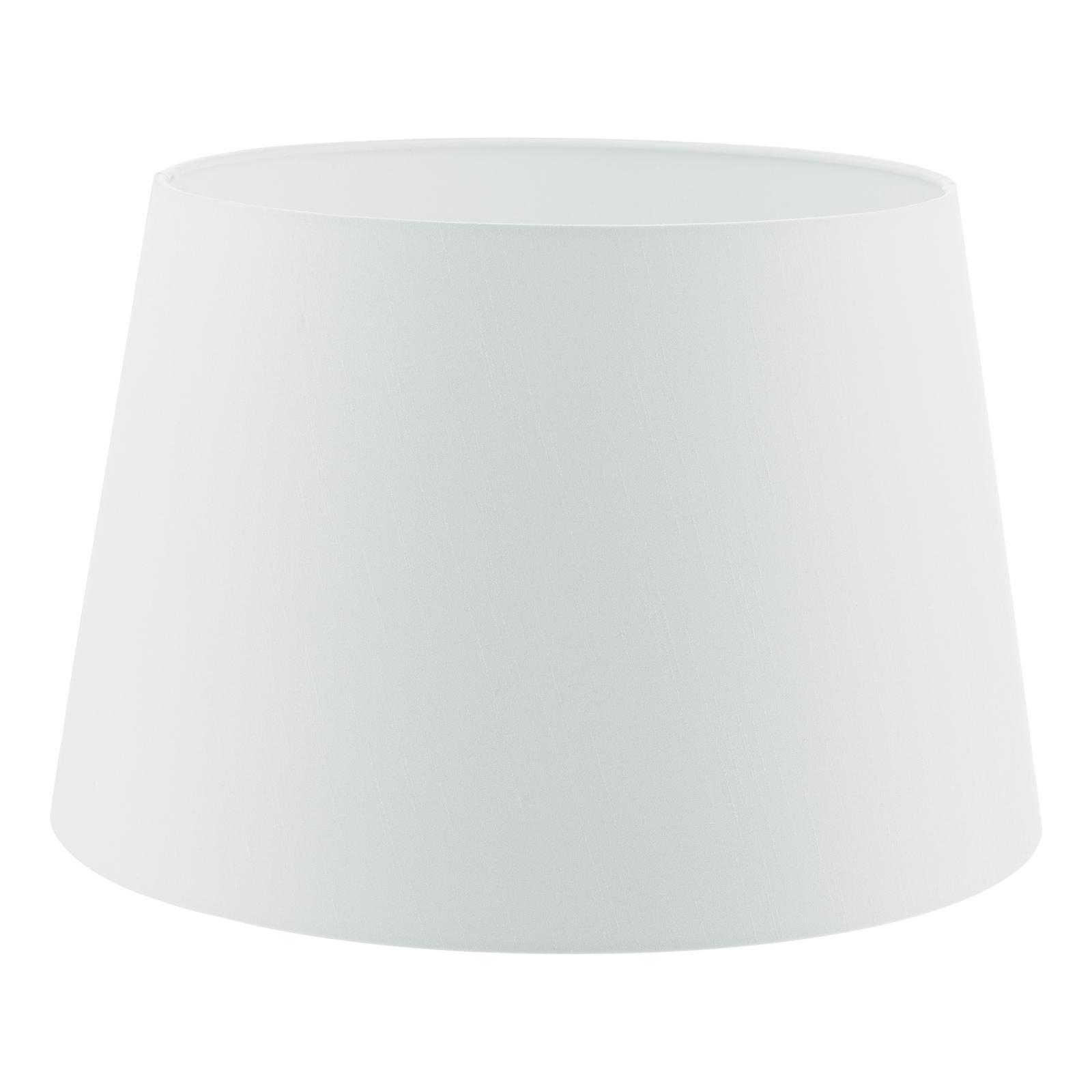Cezanne White Faux Silk Tapered Drum Shade White 40cm