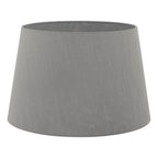 Cezanne Grey Faux Silk Tapered Drum Shade 40cm
