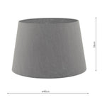 Cezanne Grey Faux Silk Tapered Drum Shade 40cm